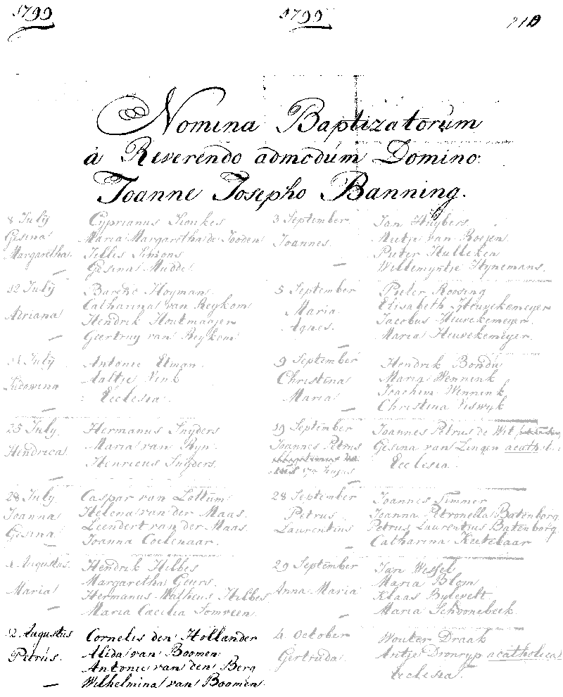 17990812 dp akte RK-Posthoorn-A'dam Petrus zv C Hollander - A v Boomen